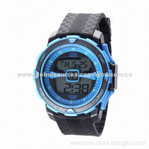 Digital Sports Watches with Eco-friendly Material and 30m Water-resistant